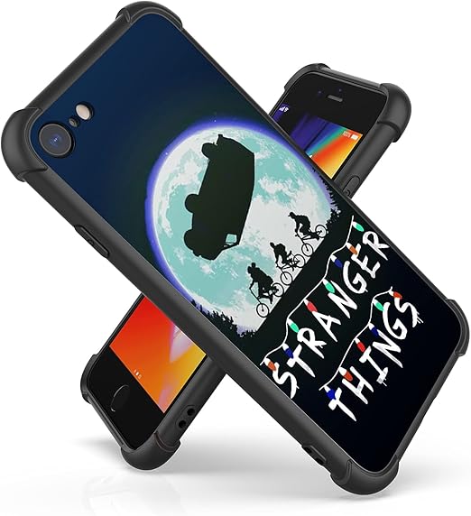 Amazon Com Iruncool Black Case Compatible With Iphone Se Iphone 7 Iphone 8 4 7 Inch Soft Tpu Hard Pc Back Cover With 4 Corners Shockproof Protection Stranger Bike Car Everything Else