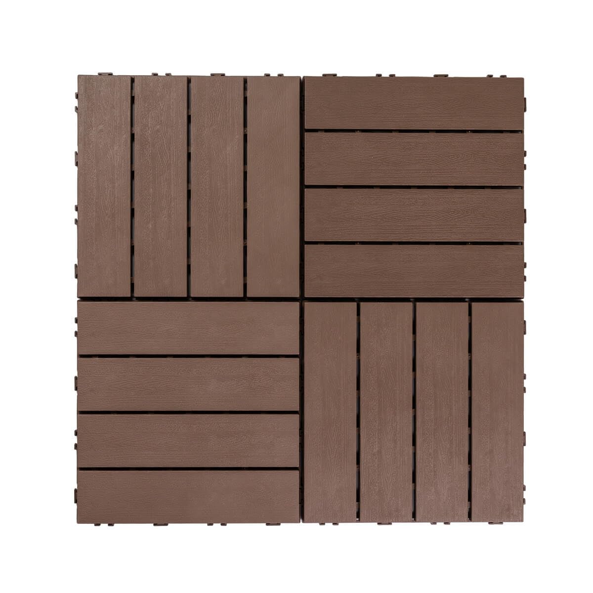 PCV Terrassenfliese Eco Anthrazit 30 x 30 x 2 cm