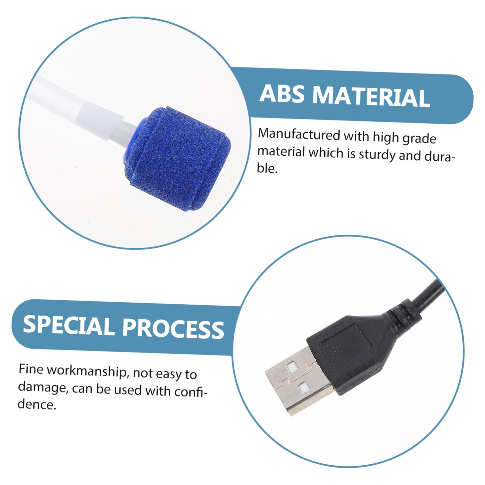 Mikikit 1 Set Silent USB Aquarium Pump Compact Oxygen Pump for Fish Tanks Efficient Air Circulation for Fish Shops Lightweight Portable Design High for Enhanced Oxygenation