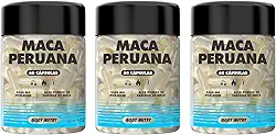 Kit 3x Maca Peruana Premium 2500mg 100% Pura Pote 60 Cápsulas Matéria Prima Importada Para Homens e Mulheres | Energia Resistência
