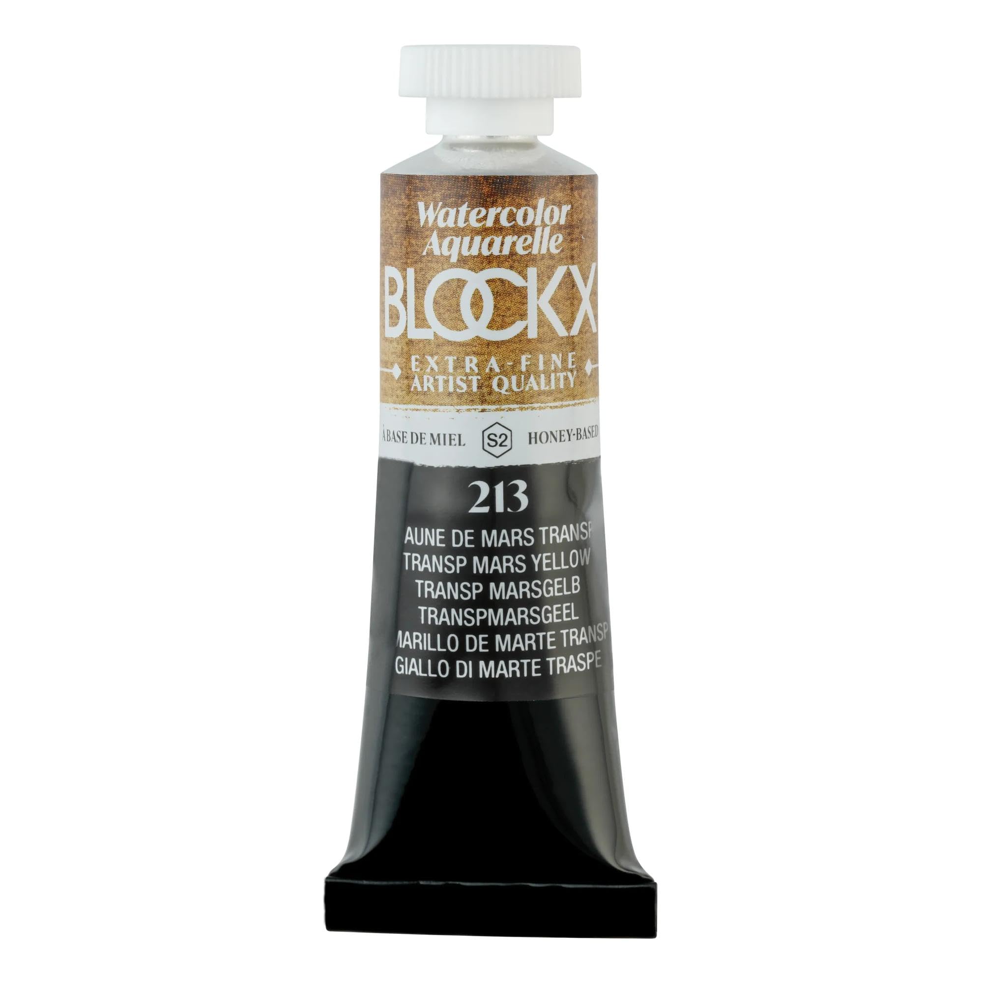 Aquarelle extra-fine Jaune de Mars Transparent Blockx 44213BXC tube 15ml PY42