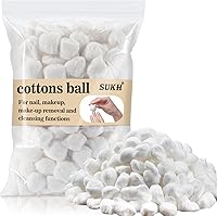 Sukh 250 Pack Soft Absorbent Cotton Balls - Pure White Mini Balls for Makeup Remover, Nail Polish, Face & Ear Cleaning