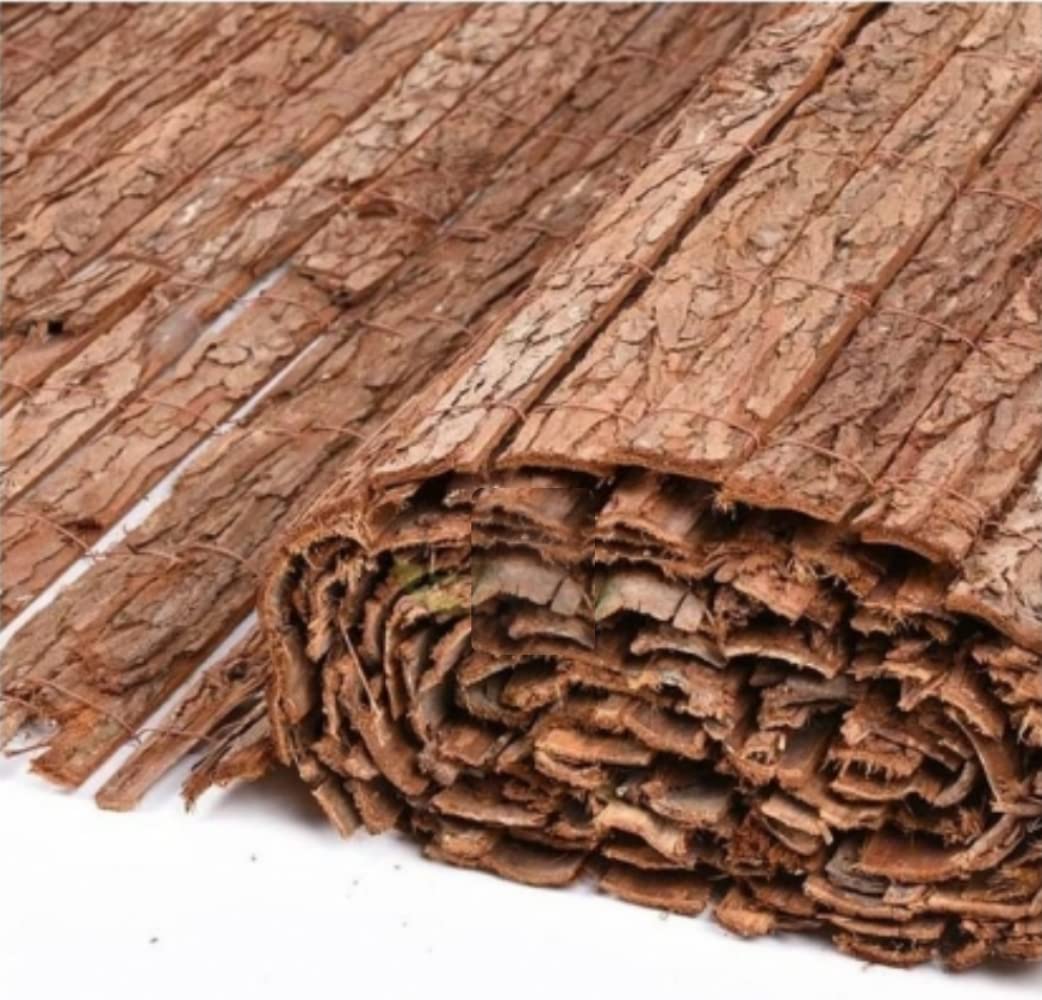 Mugar- Cerramiento Natural de Corteza de Pino de Cara Simple- Rollos de 1x3m /1,5x3m /2x3m- Valla Decorativa de Jardín con 80-85% de Ocultación (1,5x3 metros)