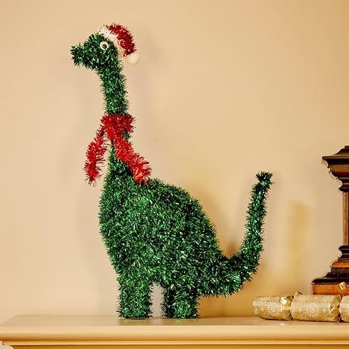 Image of Smart Garden Three Kings Tinsel Brontosaurus Dinosaur Christmas Decoration (2530137)