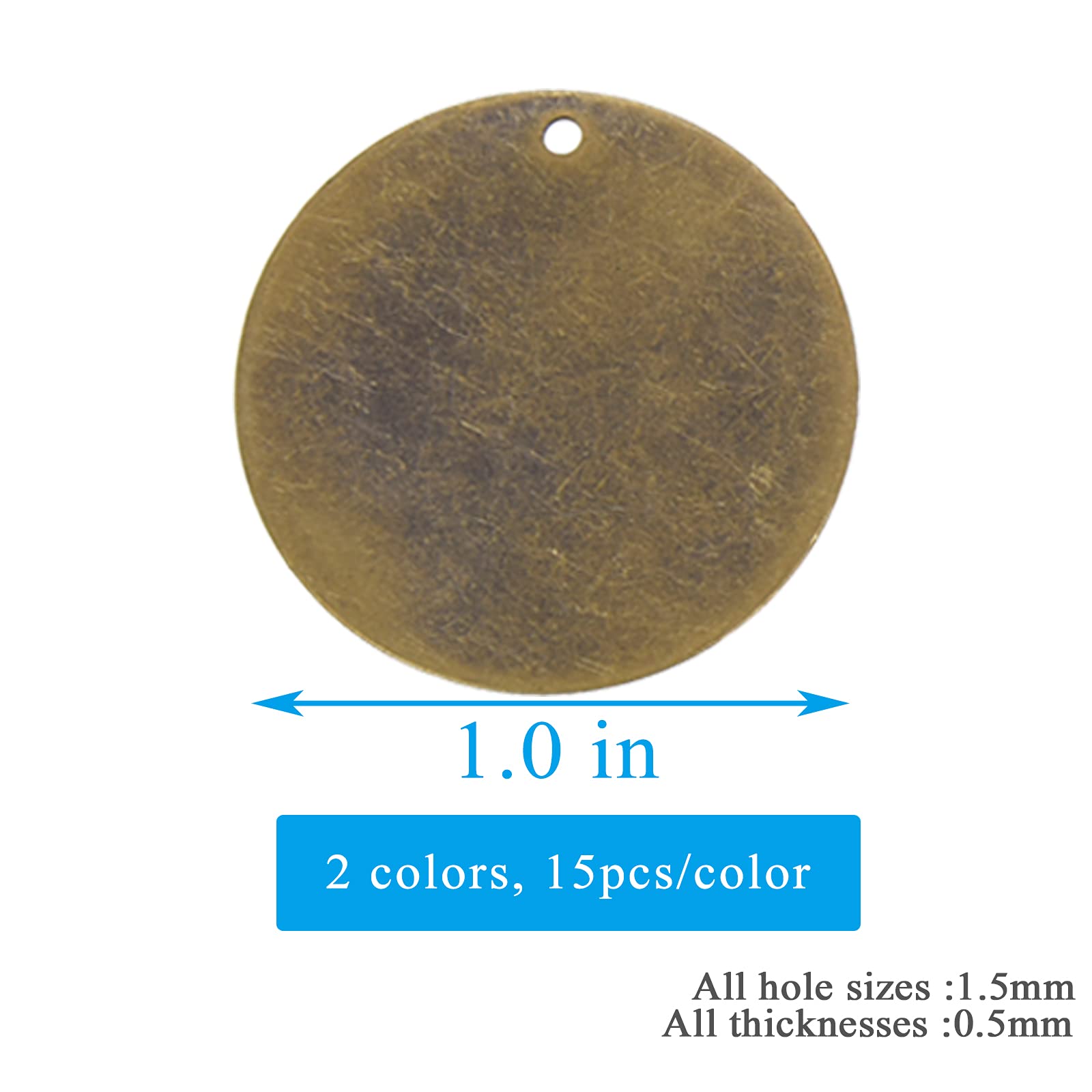 Metal Stamping Blanks for Metal Stamping and Jewelry Making Supplies by AKHAT (2 Colors, 1