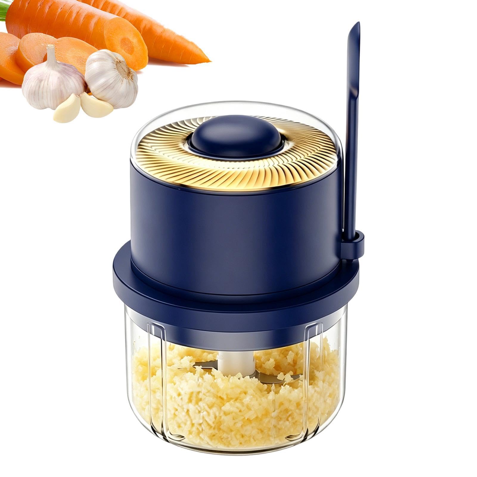 Picadora eléctrica para ajo, gadget de cocina antisalpicaduras rápida