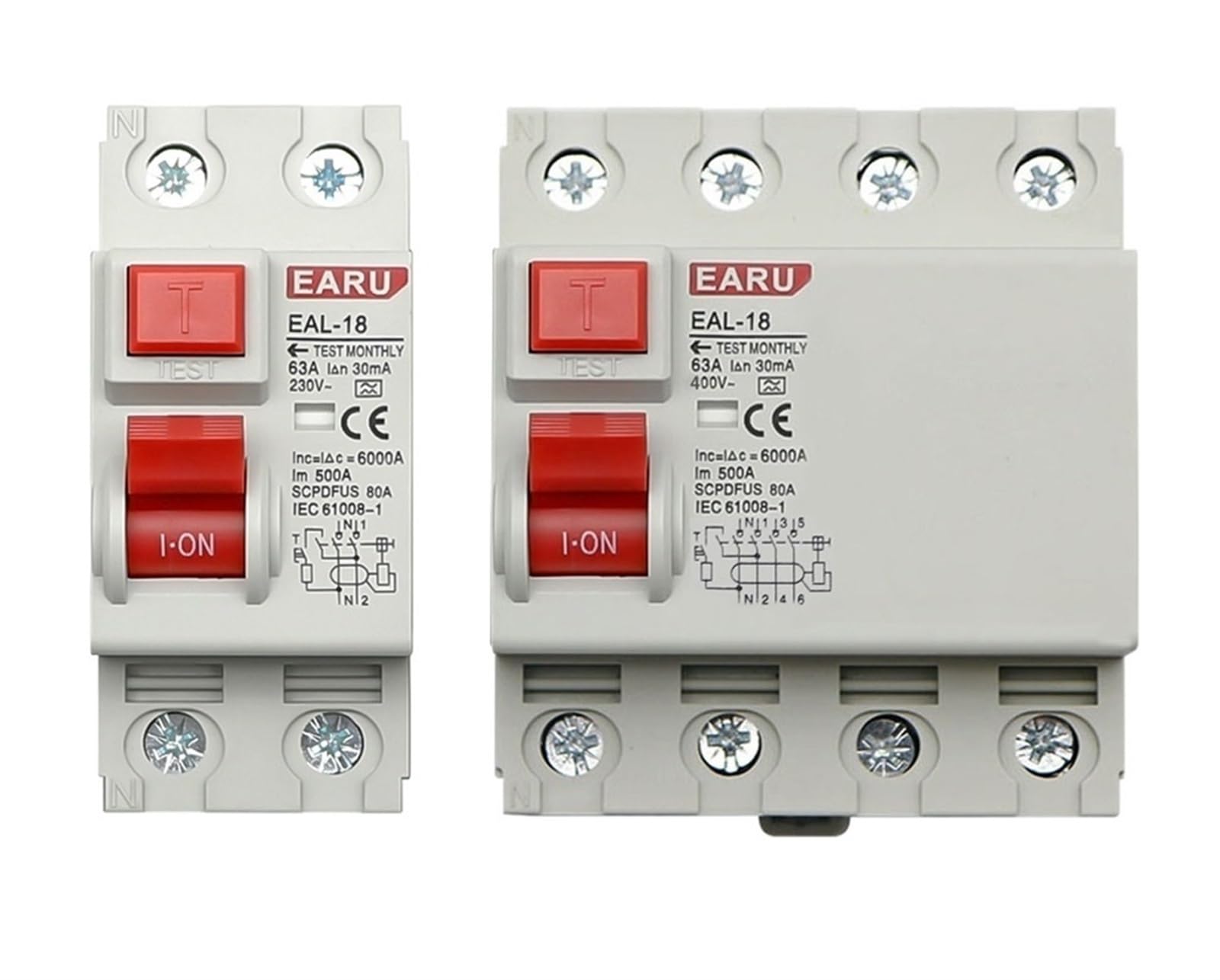 2P 4P 10/30/100/300mA Typ A RCCB RCD ELCB Wyłącznik różnicowy elektromagnetyczny wyłącznik różnicowy Wyłącznik bezpieczeństwa (2P 63A)