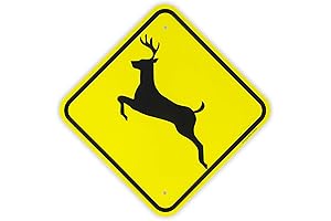 Highly Visible Deer Crossing Sign Ensures Safe Roads