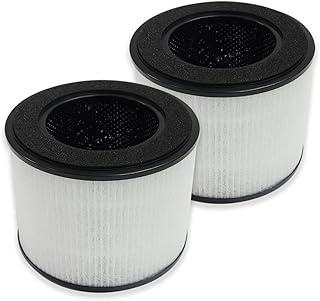 PUREBURG Replacement True HEPA Filter Compatible with HIMOX H02 & TechCare TC-6020B Air Purifiers,H13 4-Stage Filtration High-efficiency Activated carbon Air Clean Voc Dust, 2-Pack
