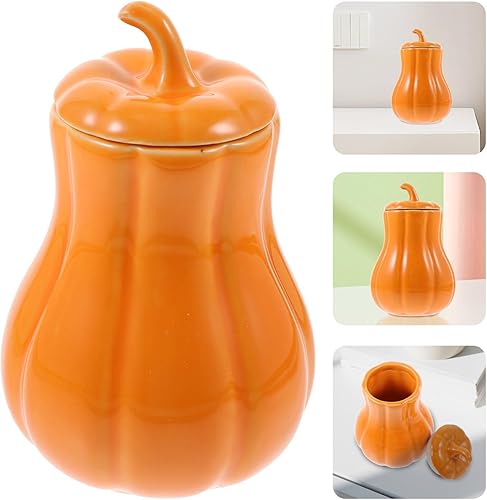 Miniatura 2 de Zerodeko Tarro de caramelo de cerámica con tapa, pequeño tarro de té suelto, tarro de galletas, contenedor de almacenamiento de cocina, soporte para