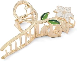 Pinzas grandes blancas para el pelo para mujeres y niñas, pinzas para el pelo, forma de flor, pinza para el pelo, pasadores para el pelo, accesorios de diseño de moda para cabello fino y grueso, color