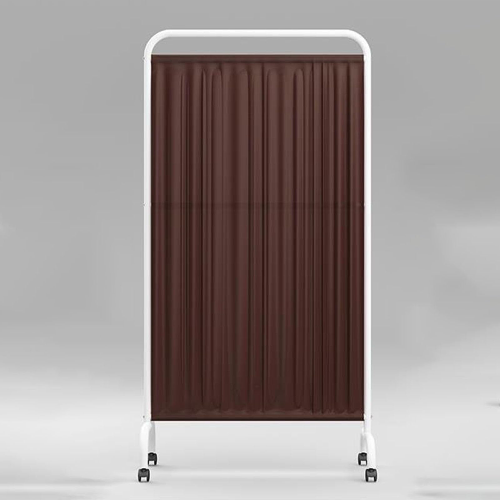 Paravent médical roulant pliable et cloison de séparation mobile marron
