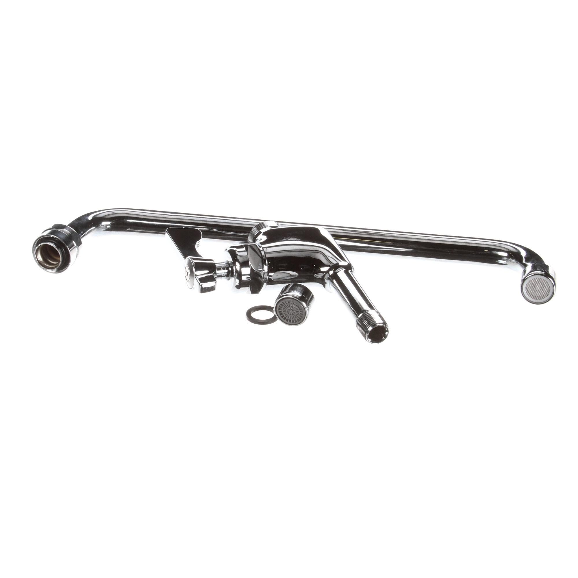 Add-On Deck Mount Faucet with 12-Inch Spout by Krowne – 18"L x 12"W x 2"H, Stainless Steel, Silver, Model 21-139L