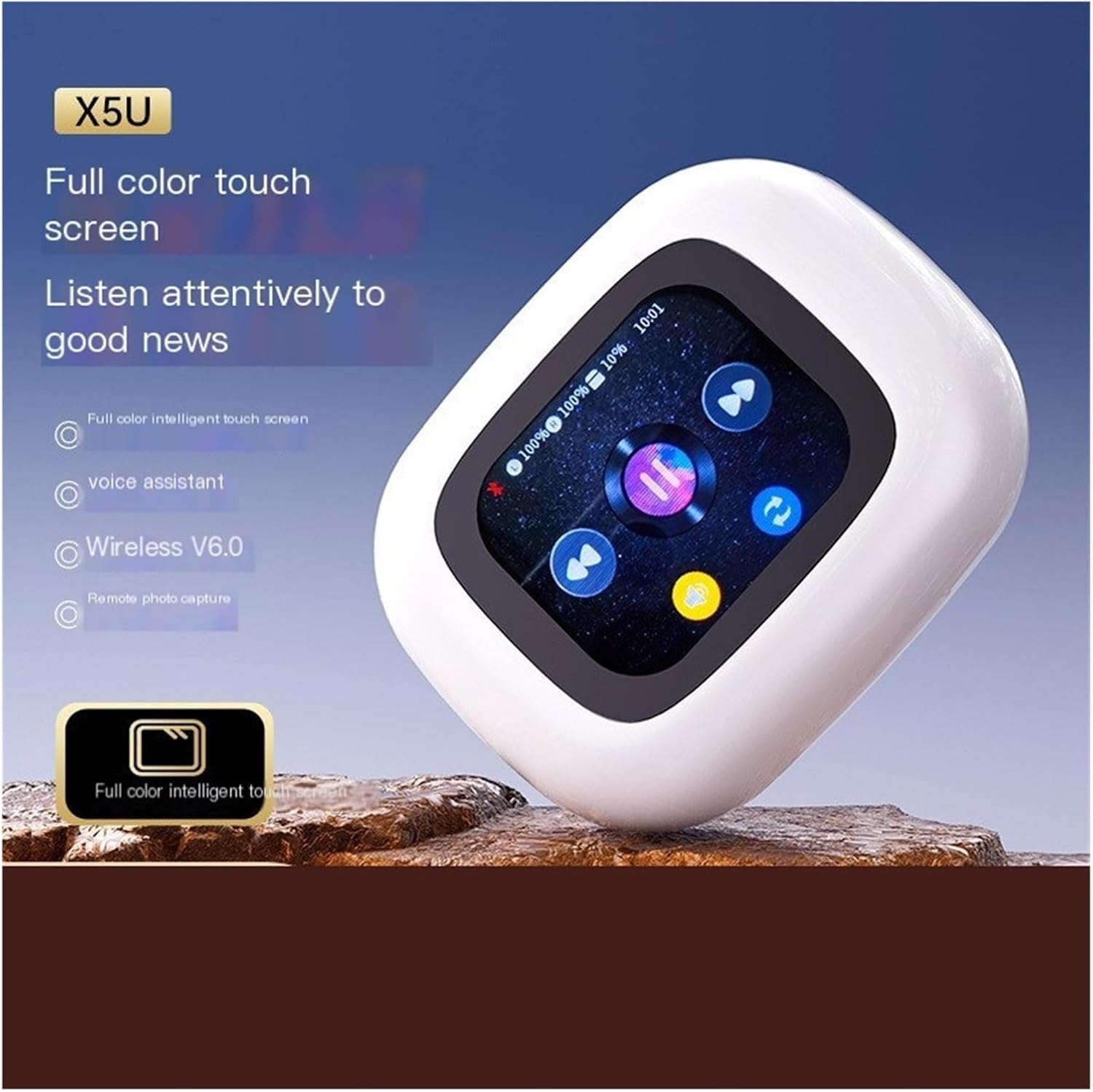 2026 new Headset Cross-Border Hanging OWS in-Ear Sports Fit for Smart Color Screen ENC Noise Reduction Wireless(White)