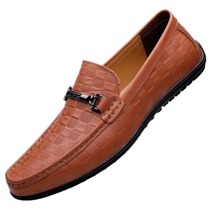 Formal Oxford Shoes for Men's Genuine Leather Party Slip On Round Toe Office Anti-Slip Shoe