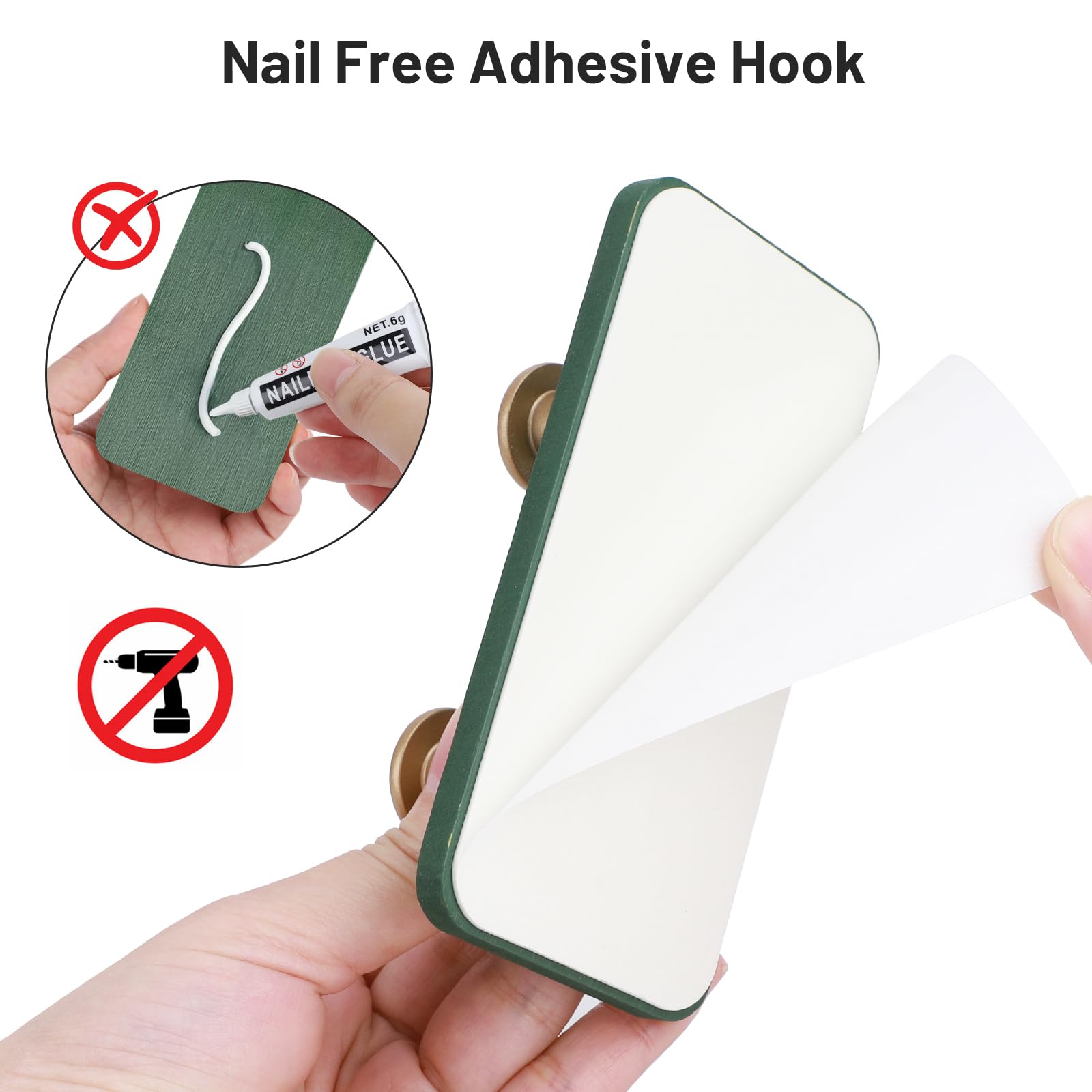 Segus Bambus Haken Selbstklebend, 3 Stck Klebehaken Bambus, Handtuchhaken  Ohne Bohren, Wandhaken Selbstklebend, fr Kche, Wohnzimmer, Bro,  Badezimmer (Grn) : Amazon.de: Baumarkt