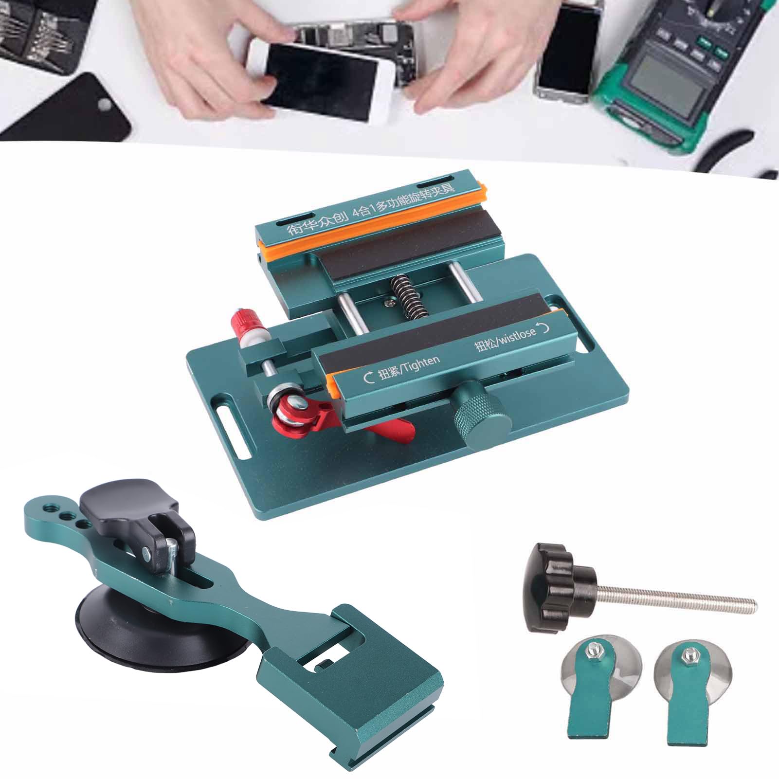 Machine de Séparation D'écran LCD Gabarit de Retrait de Couverture en Verre de Téléphone Rotatif à 360° avec Ventouse Outil Universel de Réparation de Plaque Chauffante