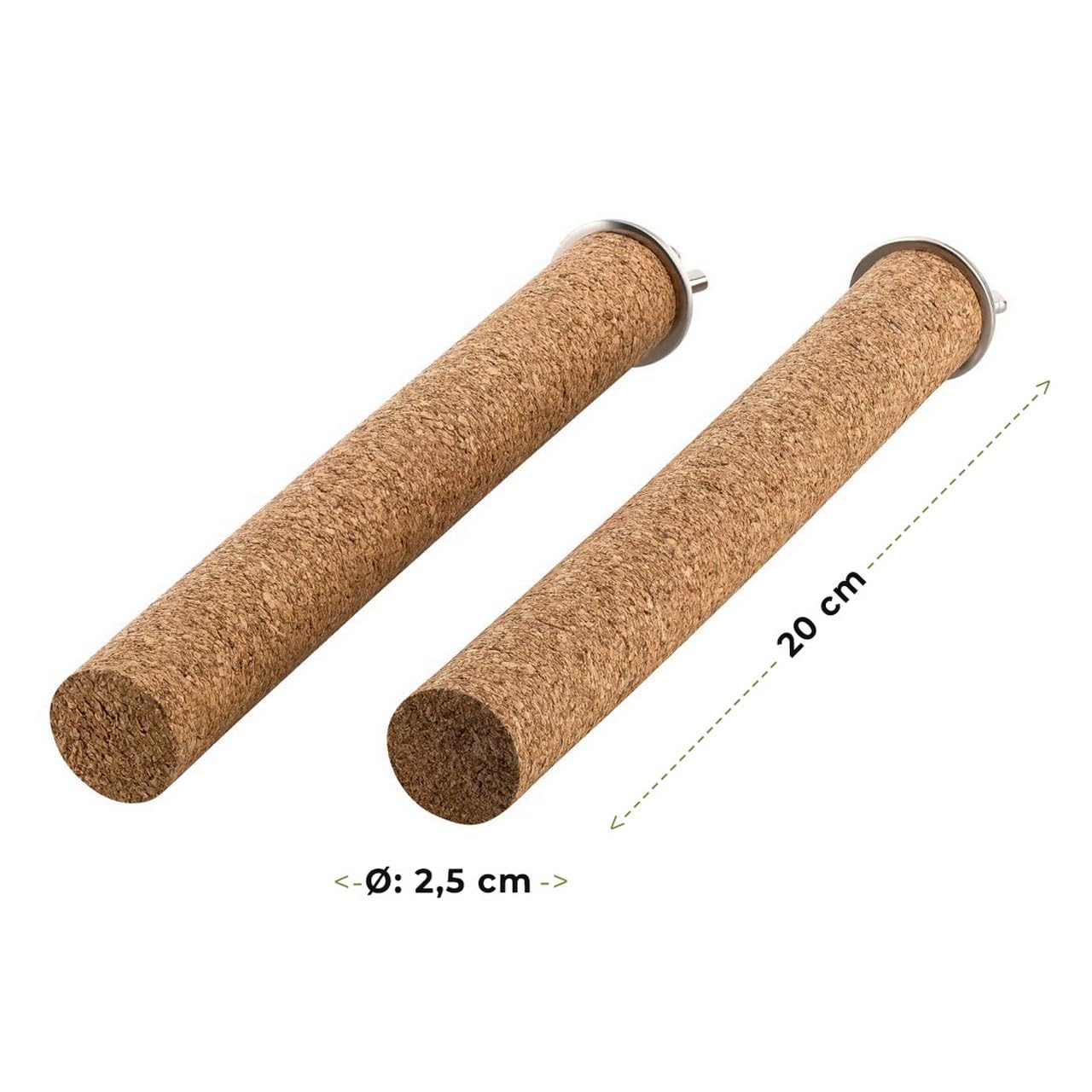 Set di 6 accessori per uccelli in sughero, seduta, altalena, giocattolo e cura naturale per uccelli, in sughero pressato, facile da montare, con sughero dal Portogallo