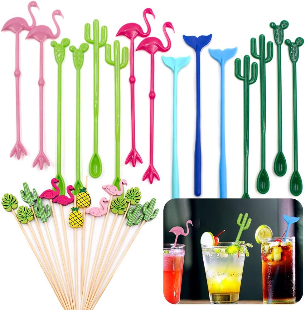 Amazon.de Hoiny 100 Stück Cocktail Picks Feuerwerk Sticks, Feuerwerk