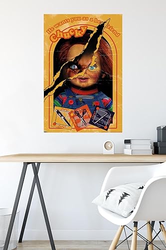 Miniatura 4 de Trends International Chucky Let's Be Friends - Póster de pared, 34 pulgadas de largo x 22.4 pulgadas, versión sin marco