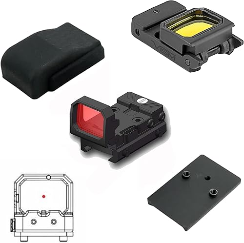 Gotical Combo de 2 pistolas de mano Picatinny accesorios de montaje en riel con mira micro de punto rojo