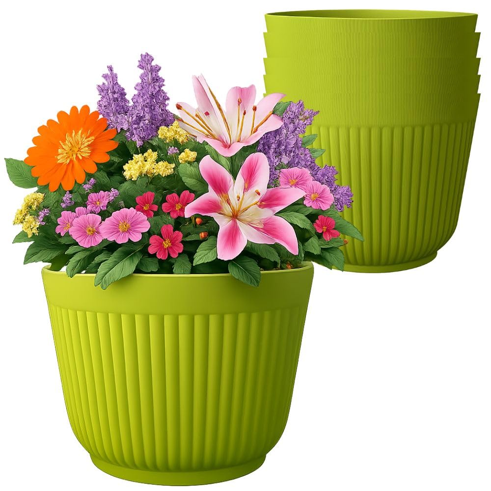 TECHBLAZE 12" Flower Pots - Pack of 8 -11 TECHBLAZE 12" Flower Pots - Pack of 8 -11