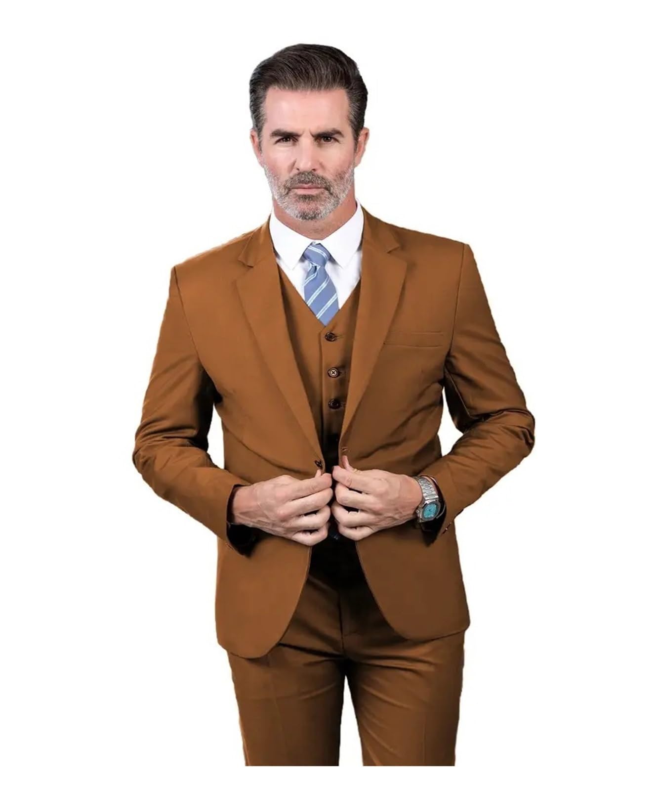 Traje del traje de honor para hombre, 3 piezas, corte ajustado para el novio y padrino, elegante traje para ocasiones formales (blazer + pantalón + chaleco) traje de hombre de 3 piezas