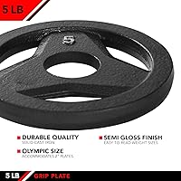 Vista 3 de JFIT Olympic 2 Inch Grip Plates and Bumper Plates for Barbell - Single Weights or Sets of 2 (Muliple Weights)