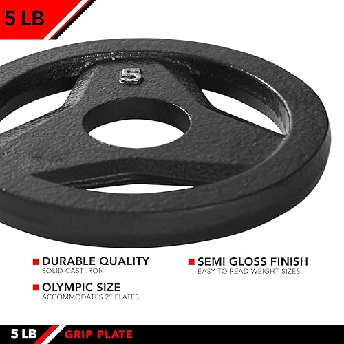 Miniatura 3 de JFIT Olympic 2 Inch Grip Plates and Bumper Plates for Barbell - Single Weights or Sets of 2 (Muliple Weights)