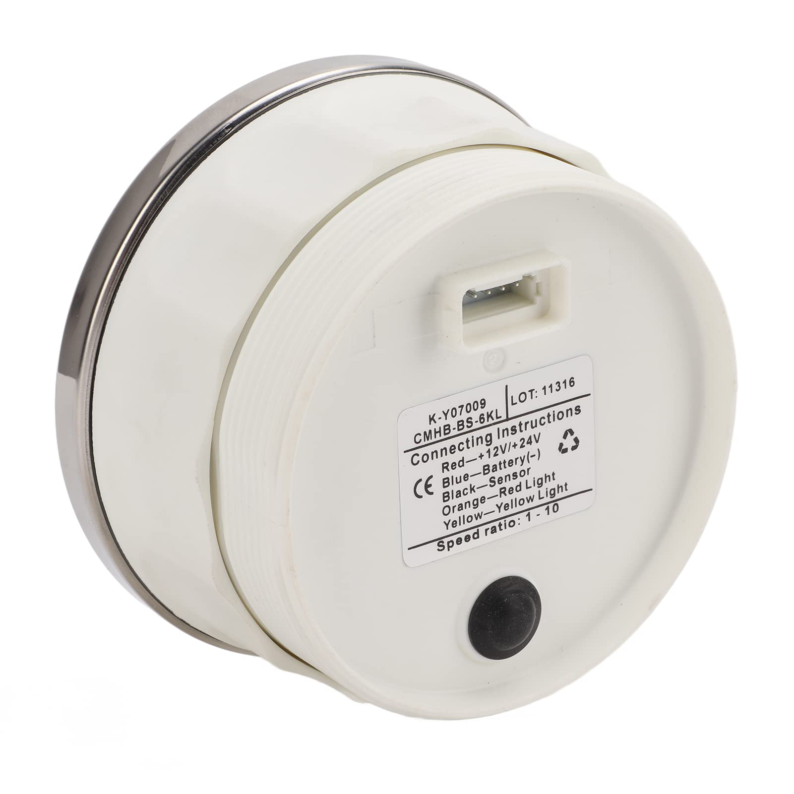 Contagiri marino impermeabile 12V 24V RPM Gauge 0 6000RPM per motori a benzina Barche Auto Camion Acciaio inossidabile Plastica ABS Compatto portatile