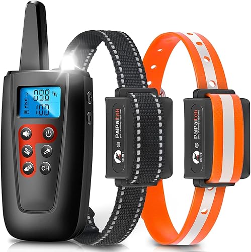 Paipaitek - Collar de entrenamiento para perros, sin golpes, con mando a distancia, alcance de 3300 pies, sin golpes, para entrenamiento de