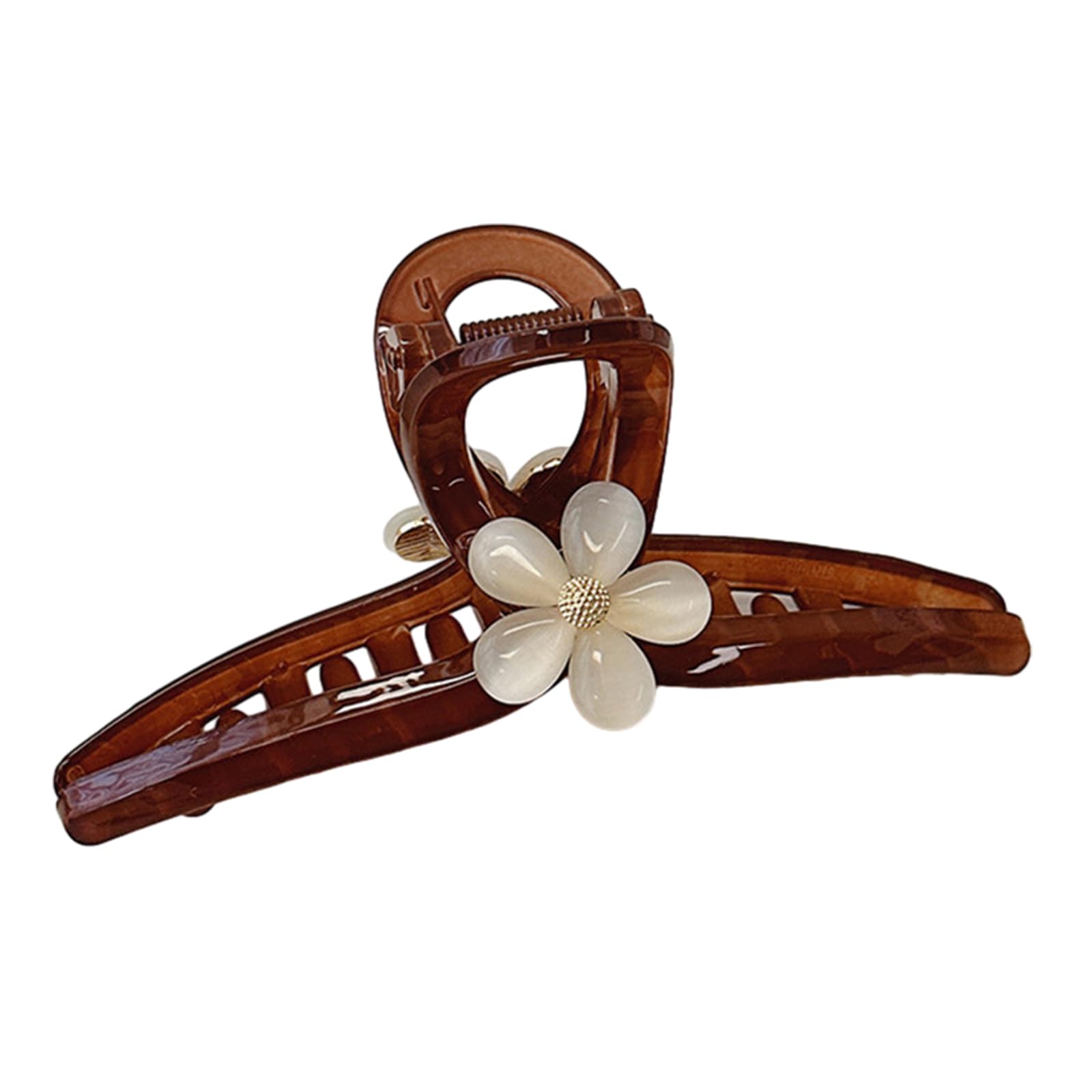 Glinting Hair Claw Clips Hair Jaw Clip Simple Flower Hair Catch Barrettes Ponytail Holder Hair Props Cute Ponytail Holders