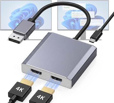 SIIG HDMI 2.0 to DisplayPort 1.2 Adapter, 4K60, Audio, TAA, CE-H26A11-S1