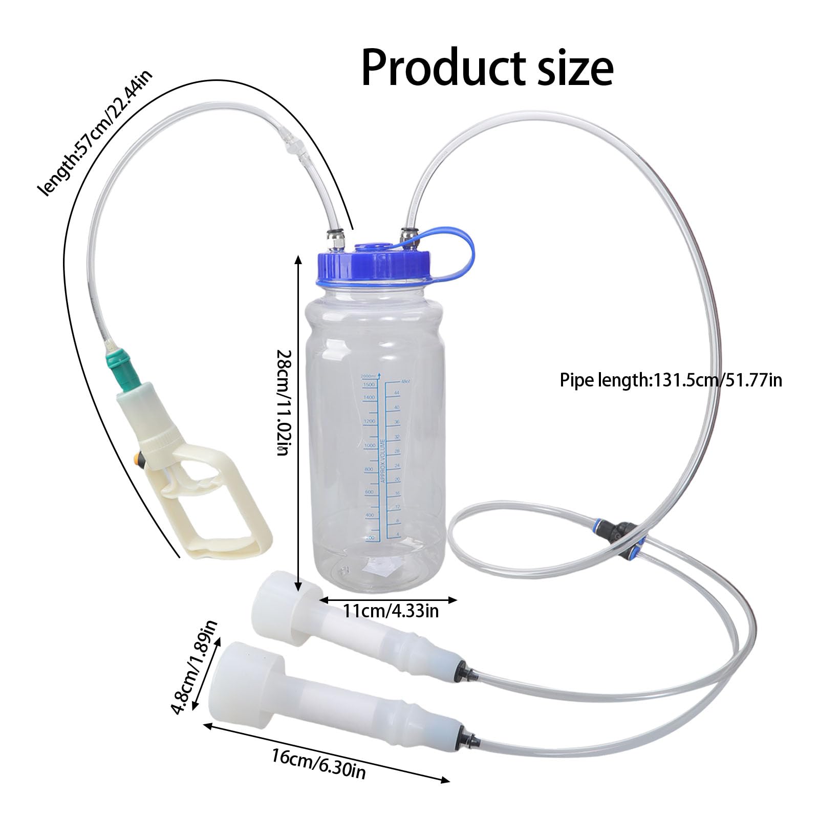 Macchina portatile di mungitura di capra, tiralatte, vuoto a mano, attrezzatura pecora in plastica per piccole aziende agricole, pompe per vuoto manuali