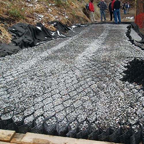 MLYAYE Geocelda Rejilla de Suelo Geo Grid para césped, Arena, Grava, Piedras, hormigón y Barro. Rejillas de Grava de Polietileno Flexibles y Plegables, fáciles de Instalar y Cortar(2m x 5m)