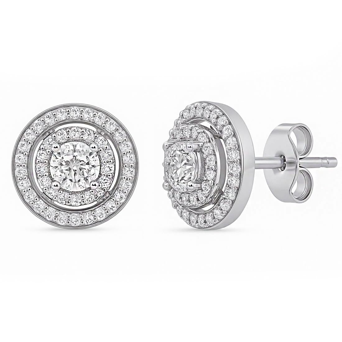 zavya 925 Sterling Silver Cubic Zirconia Minimal Silver Plating Stud Earrings | | Gift for Women and Girls | With Certificate of Authenticity and 925 Hallmark-picture-9