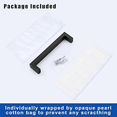 Miniatura 6 de KNOBWELL Sqaure - Manijas de acero inoxidable para gabinetes de cocina, manijas para cajones de cocina de 6-310 pulgadas (6.299 in), tiradores de