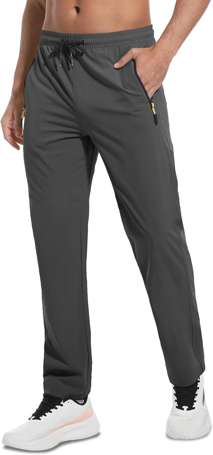 Men's Hiking Pants Lightweight Quick Dry Waterproof Breathable Athletic Joggers Track Running Sweatpants - Image 8