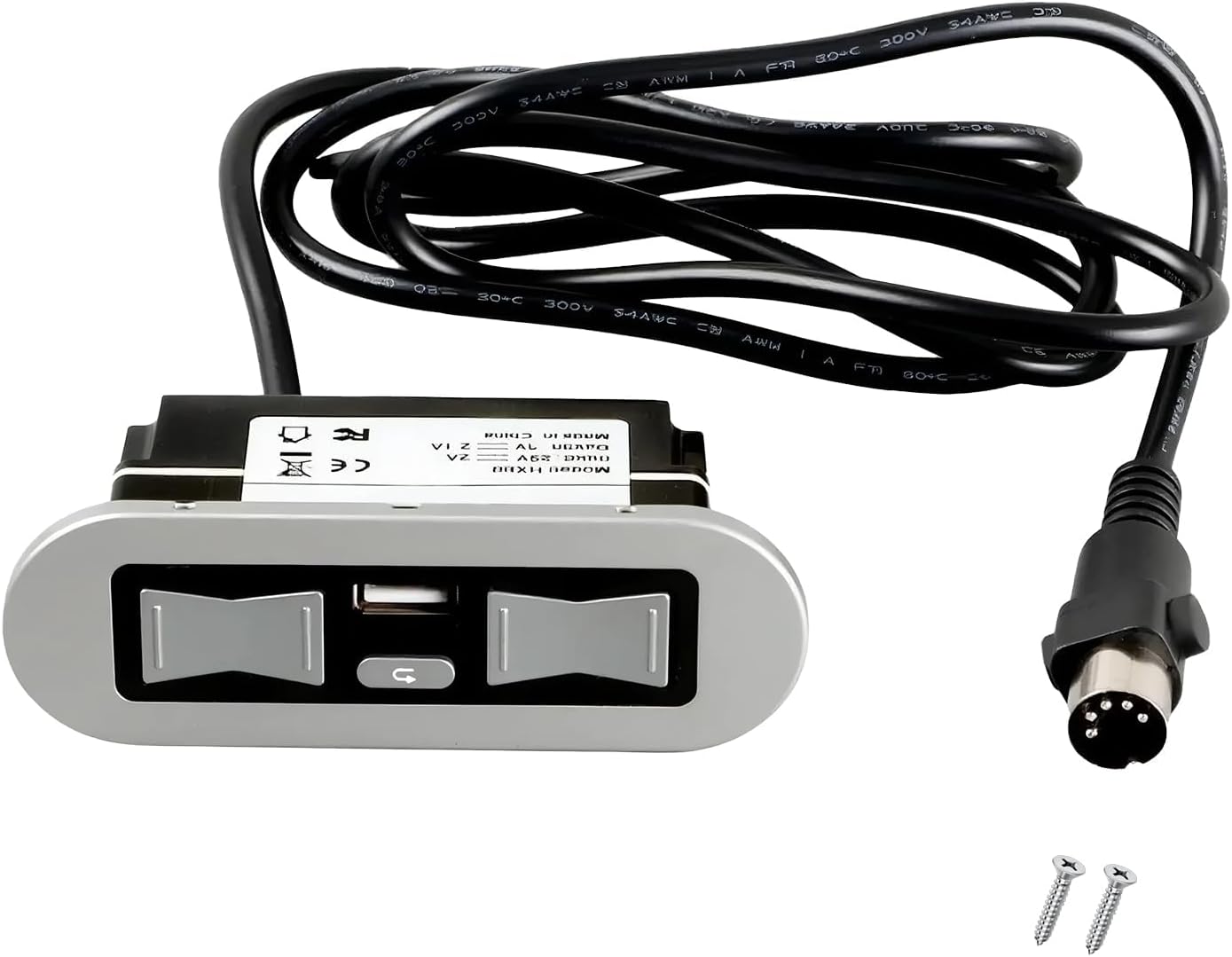 5 Button 5 Pin Emomo Hand Control with USB Compatible with Lazy Boy Power Recliner Lift Chair Replace#: HX90HU