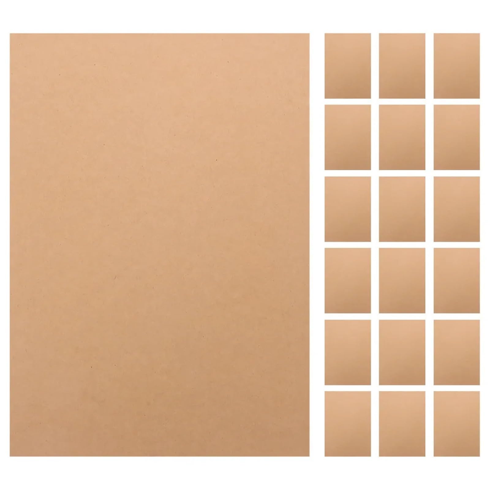 50Pcs Brown Cardstock Paper Thick Kraft Sheets for DIY Scrapbooking Crafts Invitations Printing Cardboard Print for Crafts Origami Art