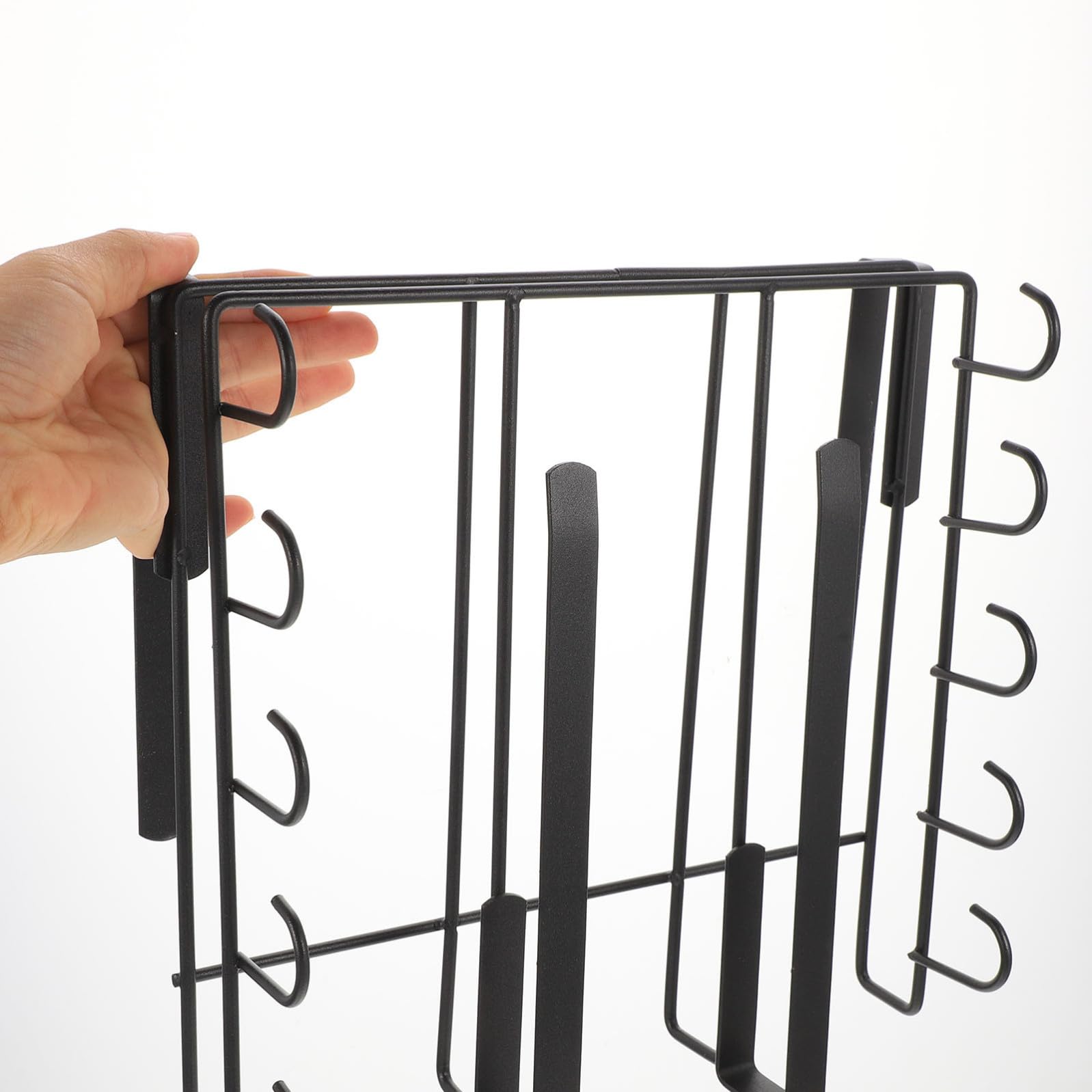 Organizer Cucina in Acciaio al Carbonio Bordi Arrotondati, Supporto Sottopensile Antiscivolo Facile da Pulire per Tazze e Padelle, Design Semplice per Cucina