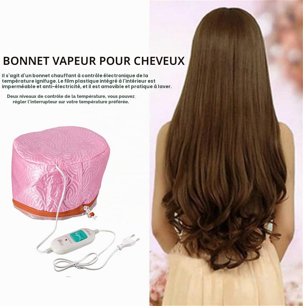 220 V électrique Cheveux Traitement thermique Beauté cuiseur vapeur Spa nourrissant Soin des Cheveux Cap
