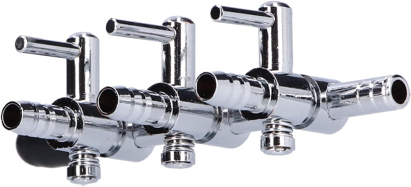 Aquarium CO2 Splitter, Aquarium Air Valve Efficient Energy Saving with Flow Control Valve for Aquarium for Fish Tank(3 heads)