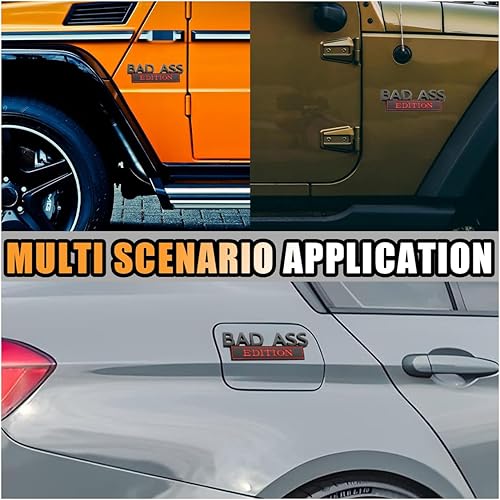 Miniatura 5 de Emblema de edición Bad Ass para coche, parachoques de coche, parachoques capó, maletero 3D, accesorios de repuesto para rejilla delantera del portón