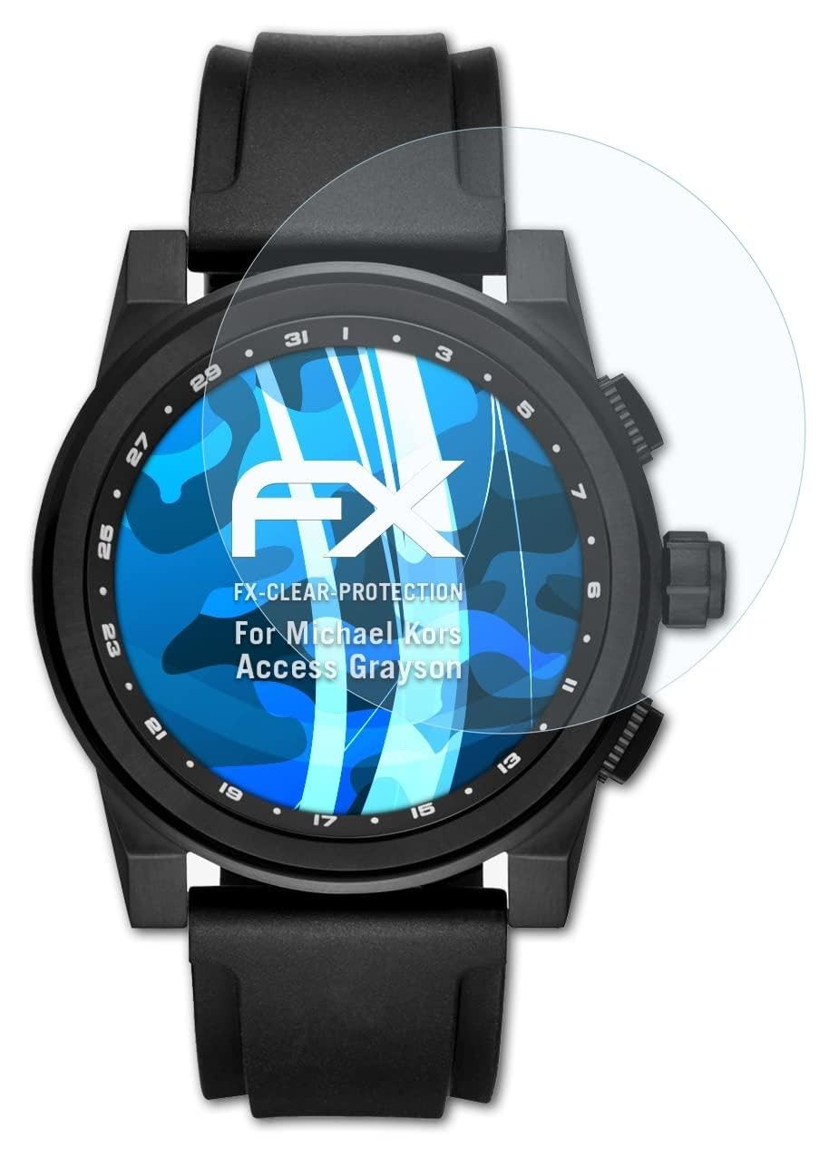 atFoliX Screen Protection Film compatible with Michael Kors Access Grayson Screen Protector, ultra-clear FX Protective Film (3X)