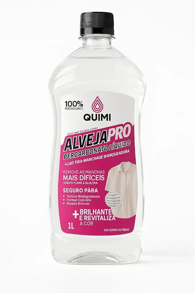 Percarbonato de Sódio Líquido 100% Puro Alvejapro – Removedor de Manchas com Oxigênio Ativo