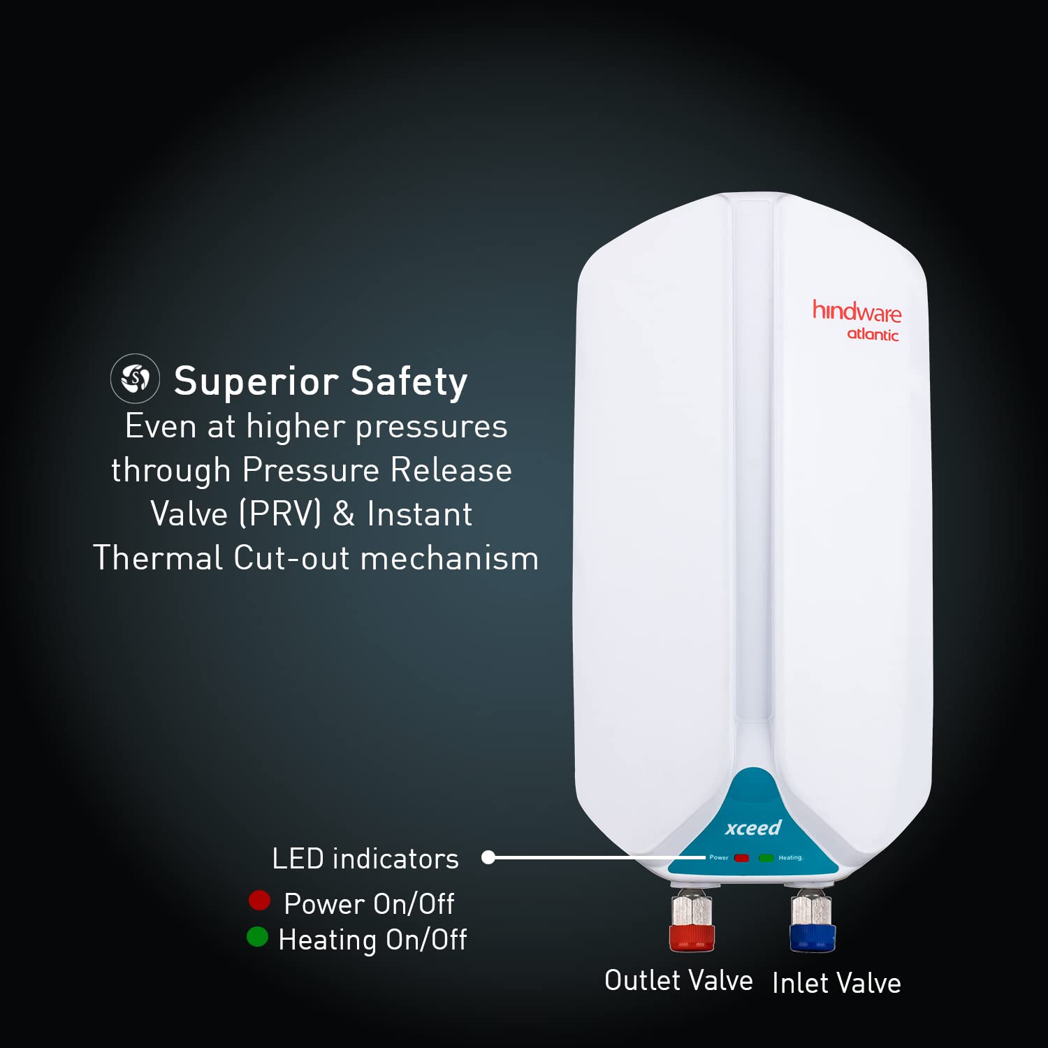 Hindware Atlantic Xceed 3L Instant Water Heater With Copper Heating Element  u0026 High Grade Stainless Steel Tank (White), Wall Mounting : Amazon.in: Home  Improvement