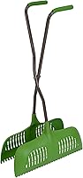 AMES Leaf Grabber Rake - Long Handle Cushioned Grip, Serrated Blades for Easy No-Bend Leaf Pickup & Yard Cleanup