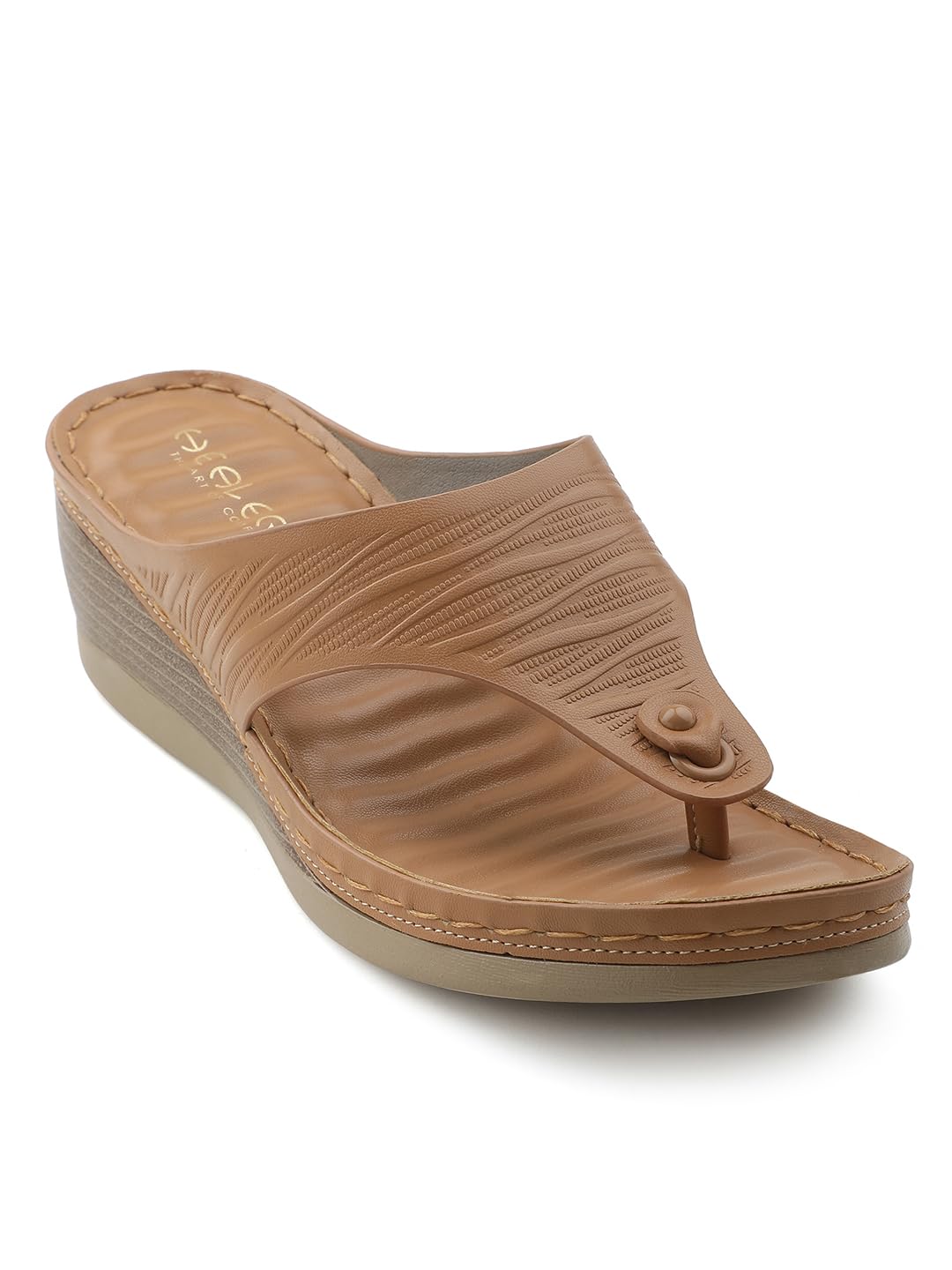 Healers ZQ-FD-54 Casual Wedge Heel Sandal for Women With PVC Sole | PU Upper, Comfortable and Cushioned Footbed | Lightweight and Summer Footwear for Outdoor | Ideal for Everyday Wear