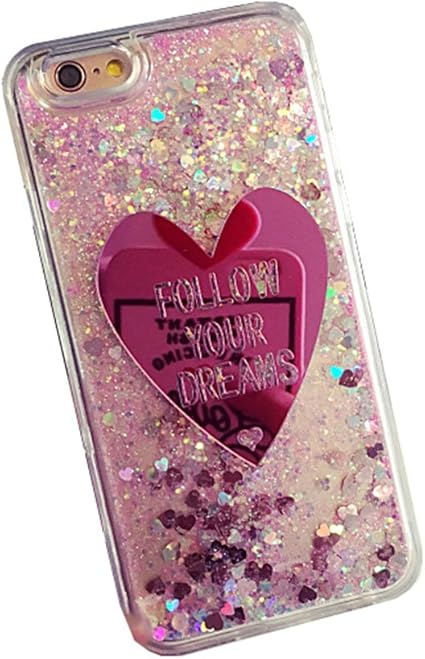 Amazon Co Jp Lanjp Iphone 6 Plus 6s Plusケース きらきら光る ラメケース カバー 動く 流れ心 クリアケース Tpu 衝撃吸収バンパー 携帯ケース 取り出し易い ドロップ防止 擦り傷防止 防塵 ピンク ピンクハート 家電 カメラ